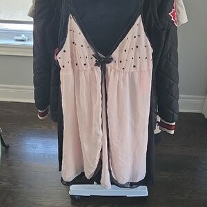 Oscar de la Renta Blush and Ebony Nightgown